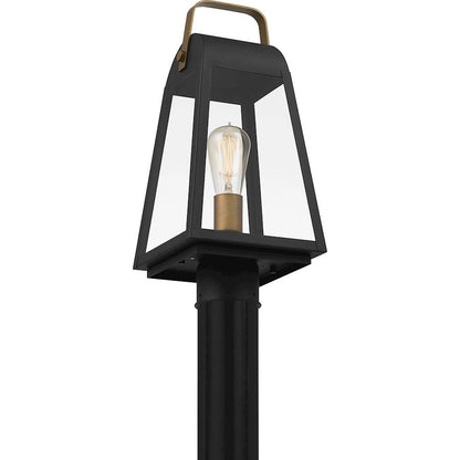 O'Leary 1 Light Outdoor Post Lantern, Earth Black
