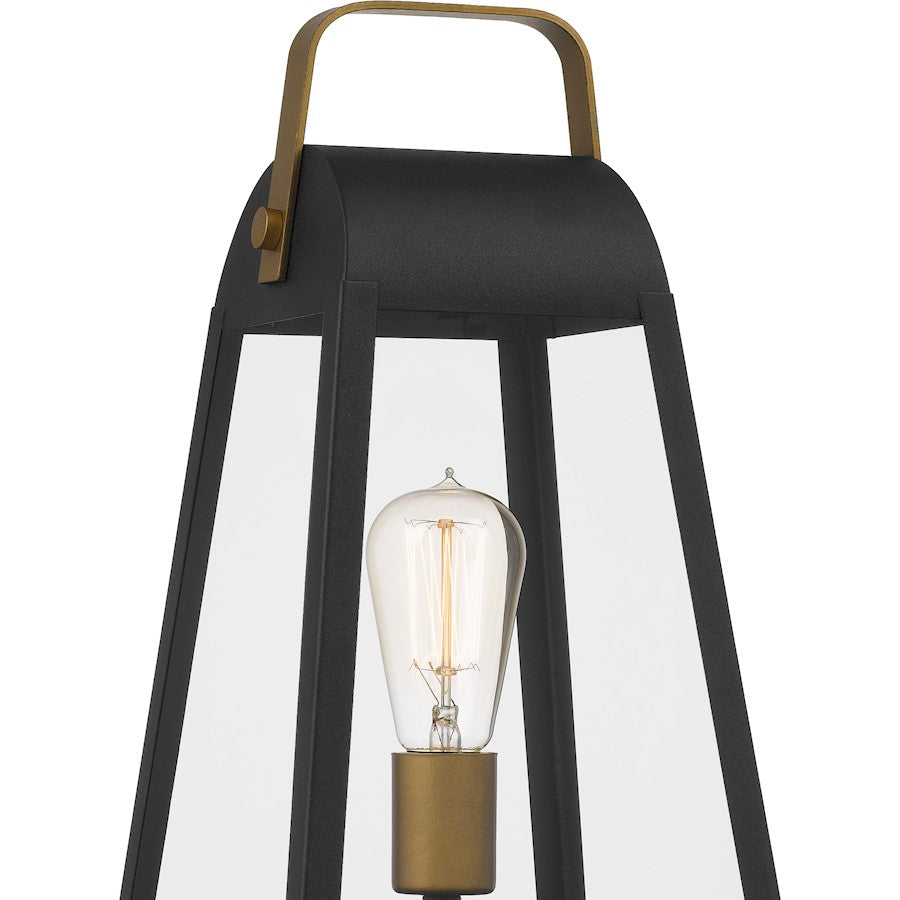 O'Leary 1 Light Outdoor Post Lantern, Earth Black