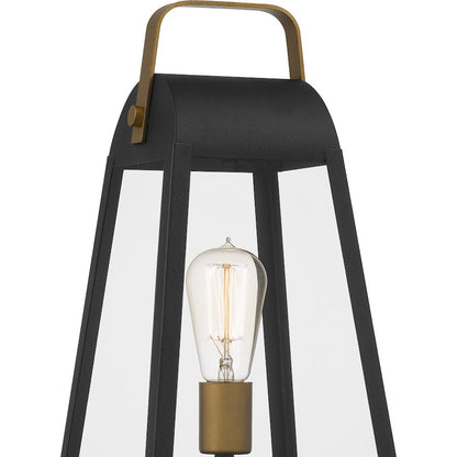 O'Leary 1 Light Outdoor Post Lantern, Earth Black