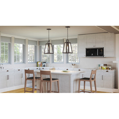 Poplar Point 1 Light Mini Pendant, Old Bronze/Clear