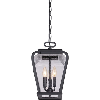 Province 3 Light Mini Pendant, Mystic Black/Clear Seeded