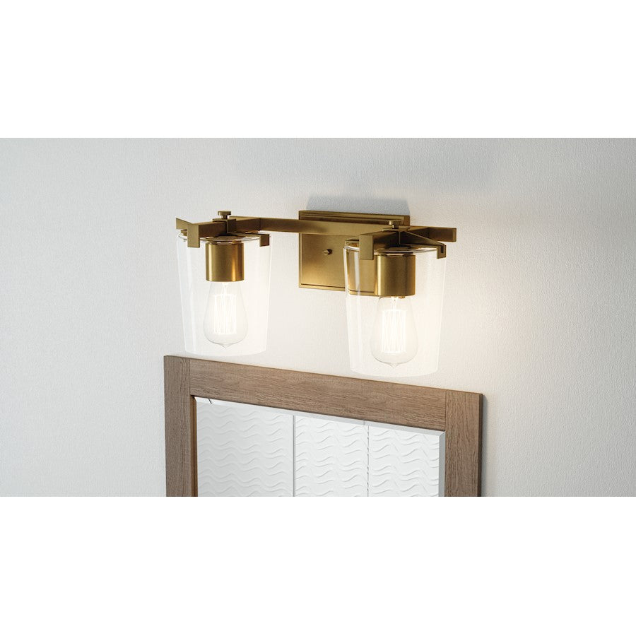 Quoizel Perry 2 Light Bath Vanity, Antique Nickel - PRY8616AN