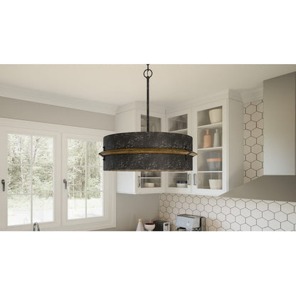 Lariat 3 Light Pendant, Old Black Finish