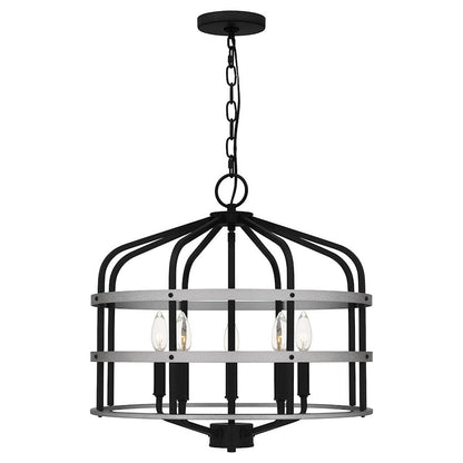 Avignon 5 Light Pendant, Matte Black