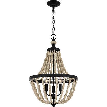 Magnolia 3 Light Pendant, Matte Black
