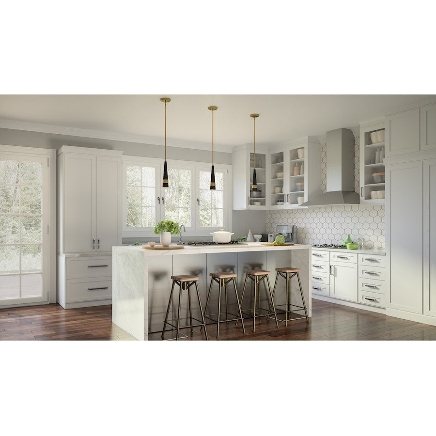 Lennox LED Mini Pendant, Weathered Brass