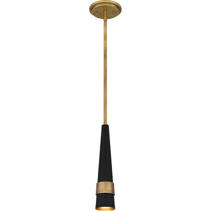 Lennox LED Mini Pendant, Weathered Brass