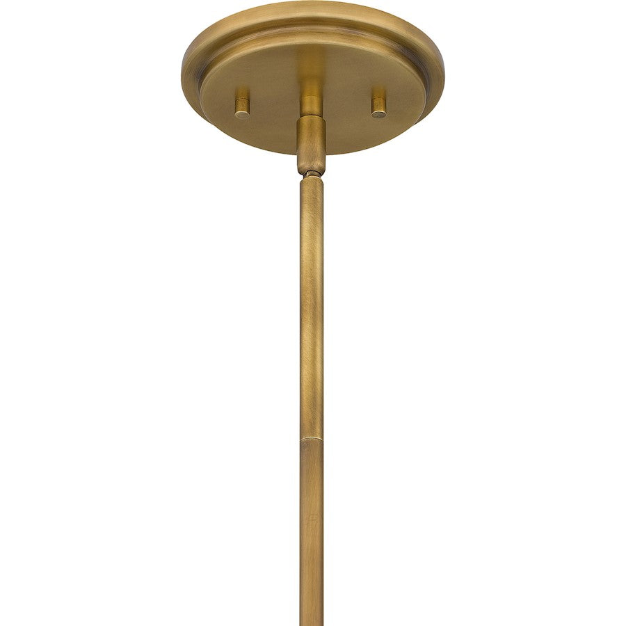 Lennox LED Mini Pendant, Weathered Brass