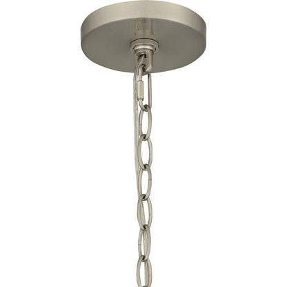 Laughlin 1 Light Mini Pendant, Brushed Nickel/Clear Seedy