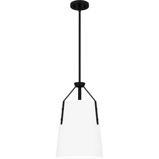 Faye 1 Light Mini Pendant, Matte Black/Metal