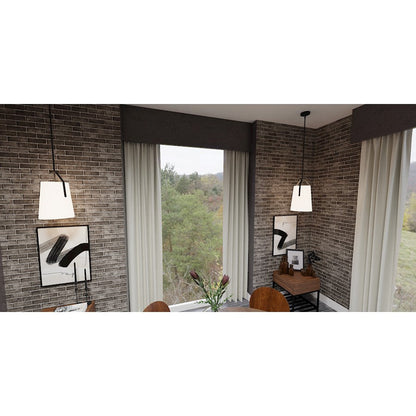 Faye 1 Light Mini Pendant, Matte Black/Metal