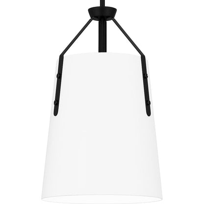 Faye 1 Light Mini Pendant, Matte Black/Metal