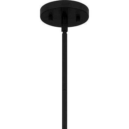 Faye 1 Light Mini Pendant, Matte Black/Metal