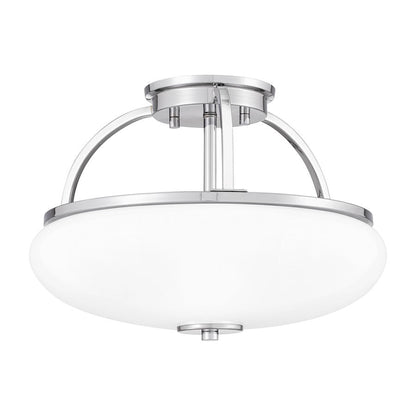 Easton 3 Light Semi-Flush Mount, Opal