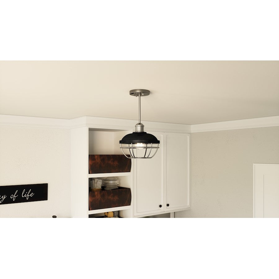 Quoizel Sandpiper 1 Light Semi-Flush , Antique Polished Nickel/Metal - SPP1710AP