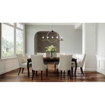 Sterling 5 Light Chandelier Light, Brushed Nickel