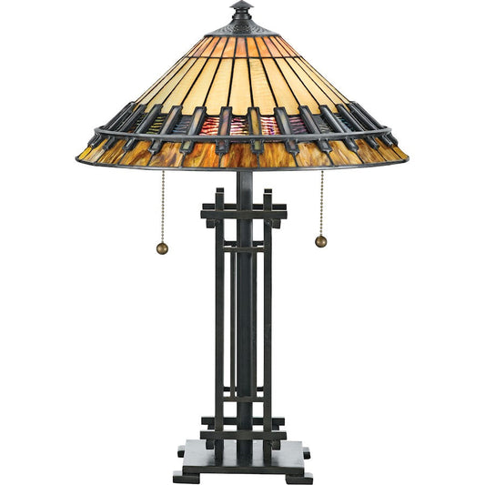 2 Light Chastain Tiffany Table Lamp