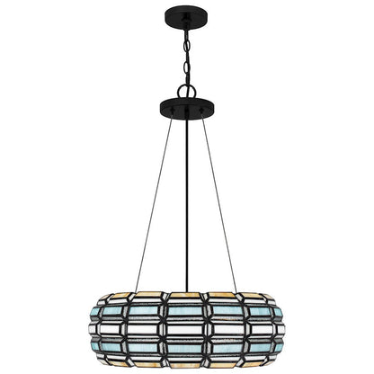 Shanghai 3 Light Pendant, Matte Black
