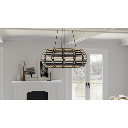 Shanghai 3 Light Pendant, Matte Black