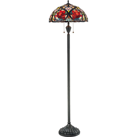2 Light Larissa Tiffany Floor Lamp, Vintage Bronze