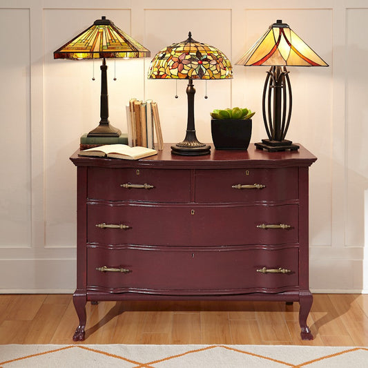 2 Light Stephen Tiffany Table Lamp, Vintage Bronze