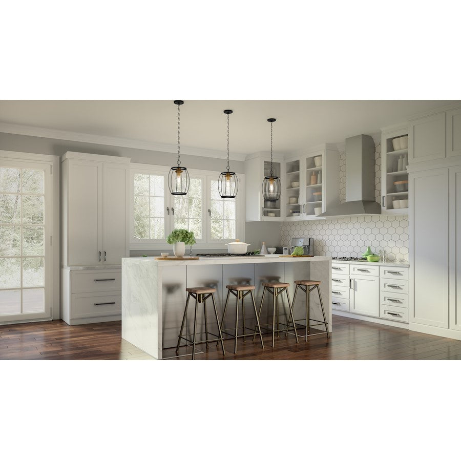 Thyme 1 Light Mini Pendant, Earth Black/Clear