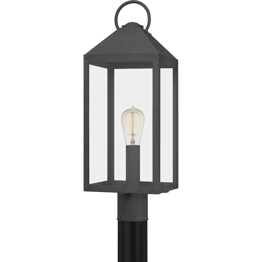 Thorpe 1 Light Outdoor Post Lantern, Mottled Black