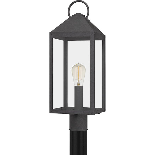 Thorpe 1 Light Outdoor Post Lantern, Mottled Black