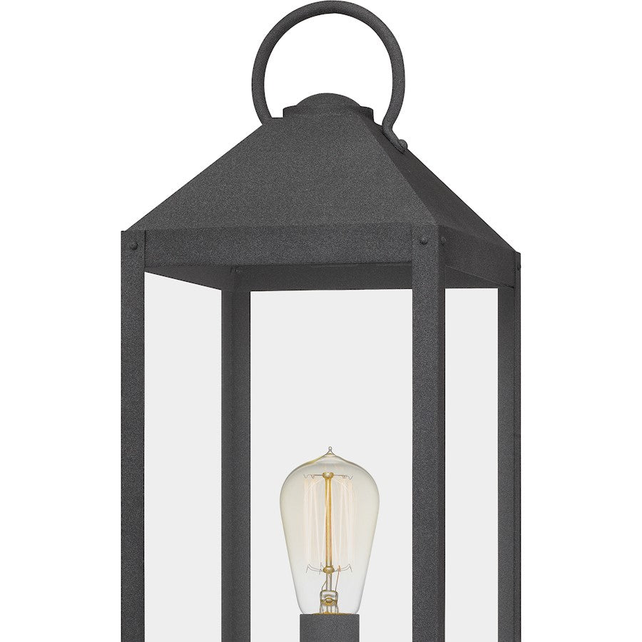Thorpe 1 Light Outdoor Post Lantern, Mottled Black