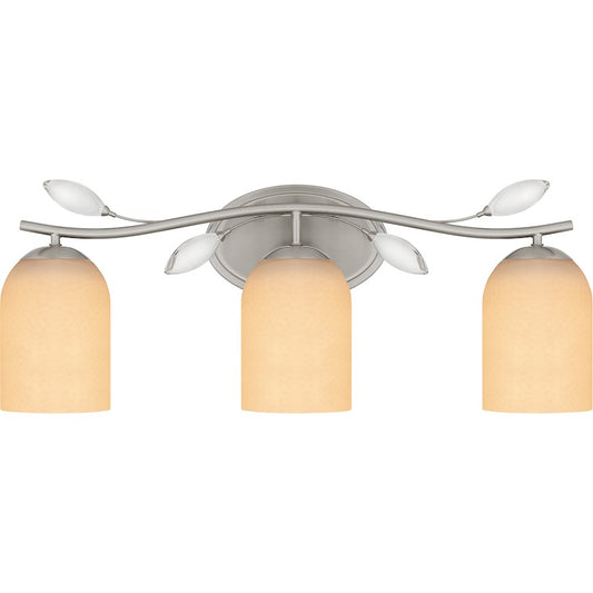 Quoizel Ulysses 3 Light Bath Light, Brushed Nickel/Opal Etched - ULY8624BN