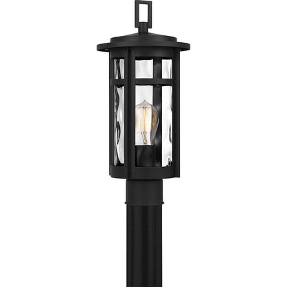 Uma 1 Light Outdoor Post Lantern, Matte Black