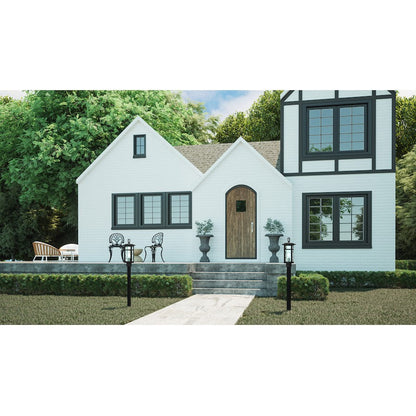 Uma 1 Light Outdoor Post Lantern, Matte Black