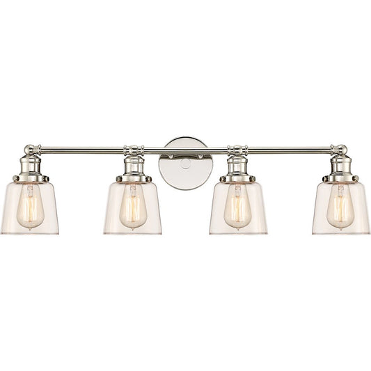 Union Bath Light, Polished Nickel