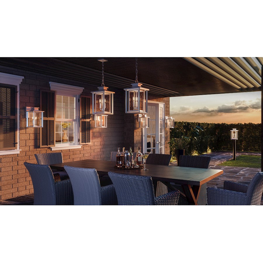 Wakefield 3 Light Outdoor Wall Lantern, White Lustre