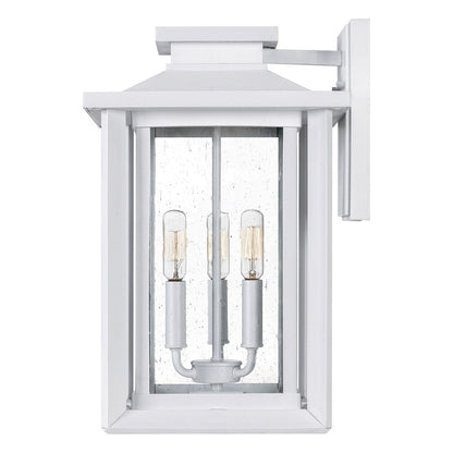 Wakefield 3 Light Outdoor Wall Lantern, White Lustre