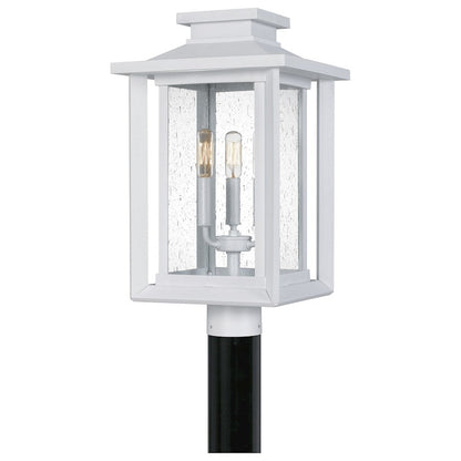 Wakefield 3 Light Outdoor Post Lantern, White Lustre