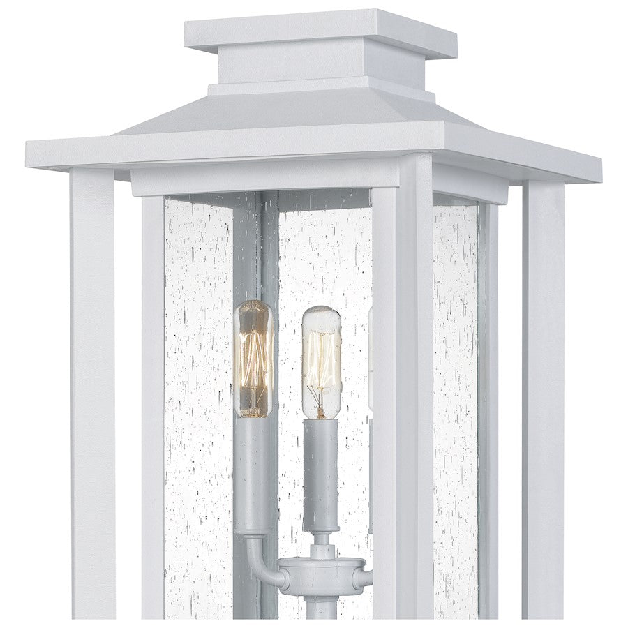 Wakefield 3 Light Outdoor Post Lantern, White Lustre