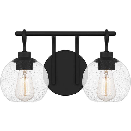 Winston 2 Light Bath Vanity, Matte Black