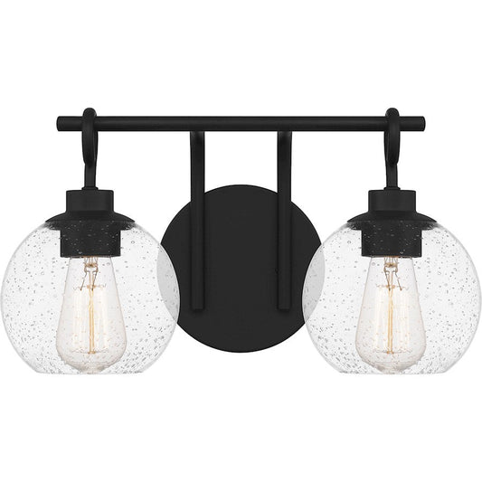 Winston 2 Light Bath Vanity, Matte Black