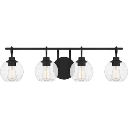 Winston 4 Light Bath Vanity, Matte Black