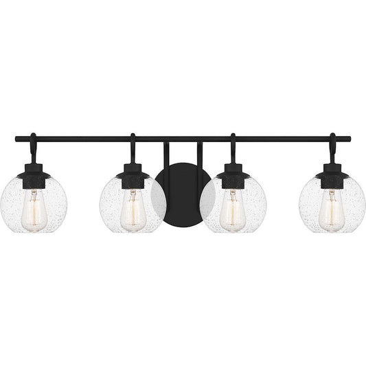 Winston 4 Light Bath Vanity, Matte Black